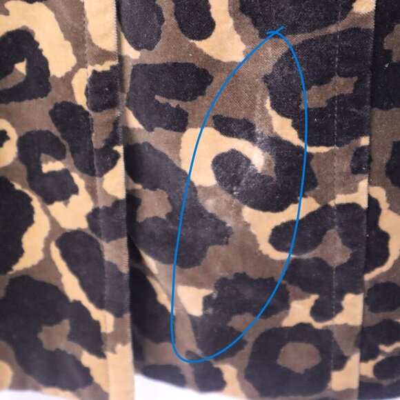 LEOPARD VELVET COAT 12R Boden Brown Tan Fall Winter Neutral Dressy Classic Long - Picture 5 of 11